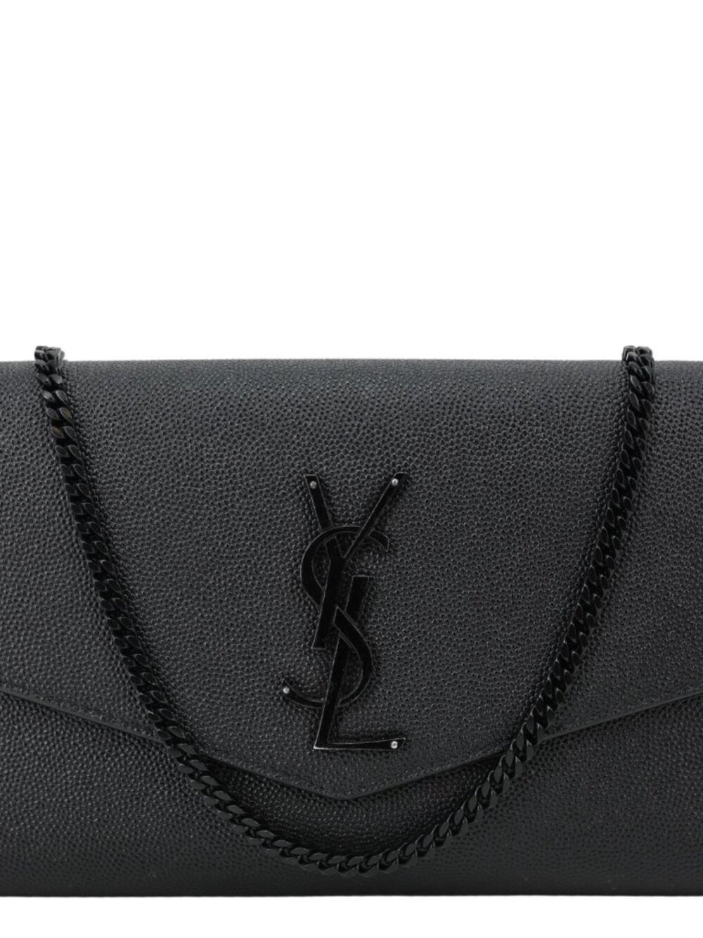 Yves Saint Laurent Uptown Envelope Grain De Poudre Leather Crossbody Chai